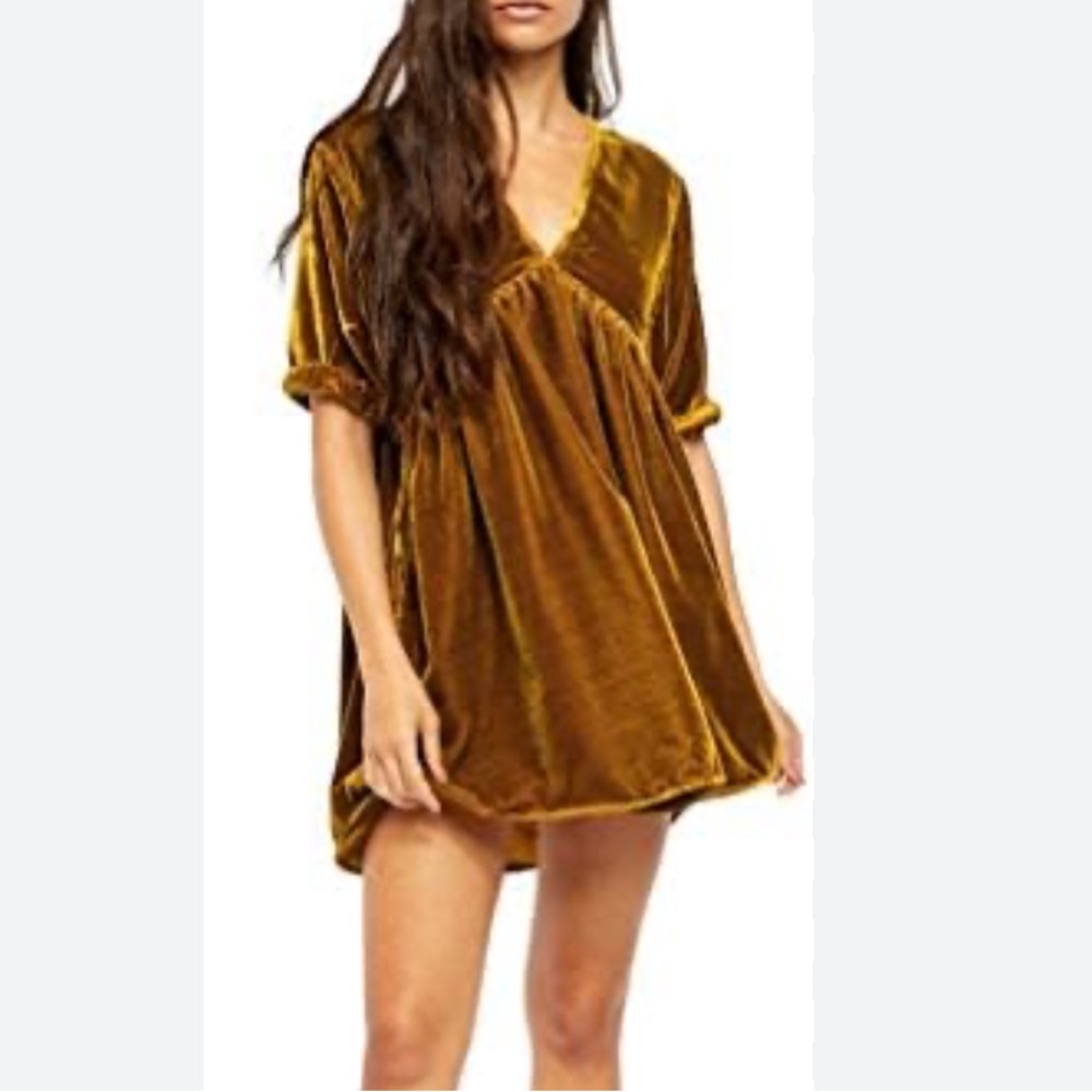 Free People Ivy Velvet Mini Dress